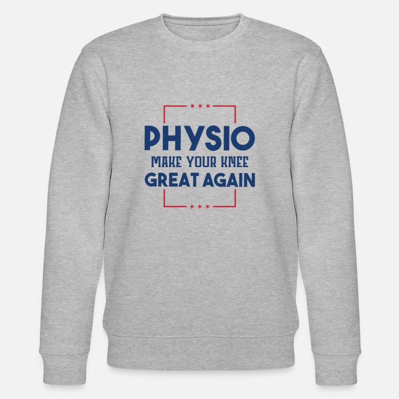 Fysioterapi Gave idé til fysioterapeuter - Stanley/Stella økologisk unisex-sweatshirt CHANGER  - grå meleret