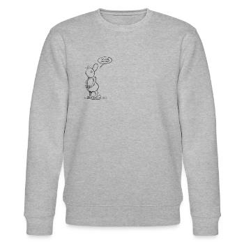 Who are you | Who are you? - ♂ black - Stanley/Stella CHANGER Unisex Organic Sweatshirt - heather grey - Front - Nik (191cm) & Marisol (170cm)
