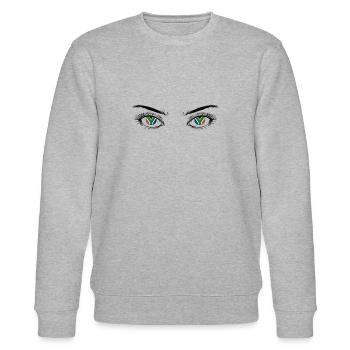 Augen mit Südafrika Flagge Kontinent Afrika - Stanley/Stella Unisex Bio-Sweatshirt CHANGER  - Grau meliert - Vorne - Nik (191cm) & Marisol (170cm)