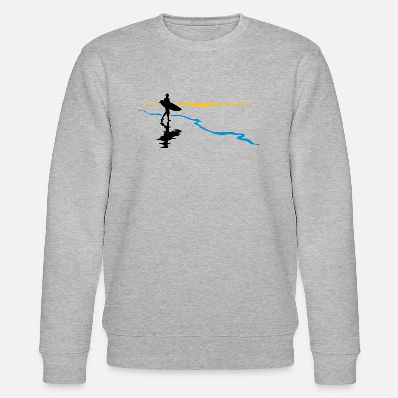 Surfeur à la plage - Sweat bio CHANGER Stanley/Stella Unisexe - gris chiné