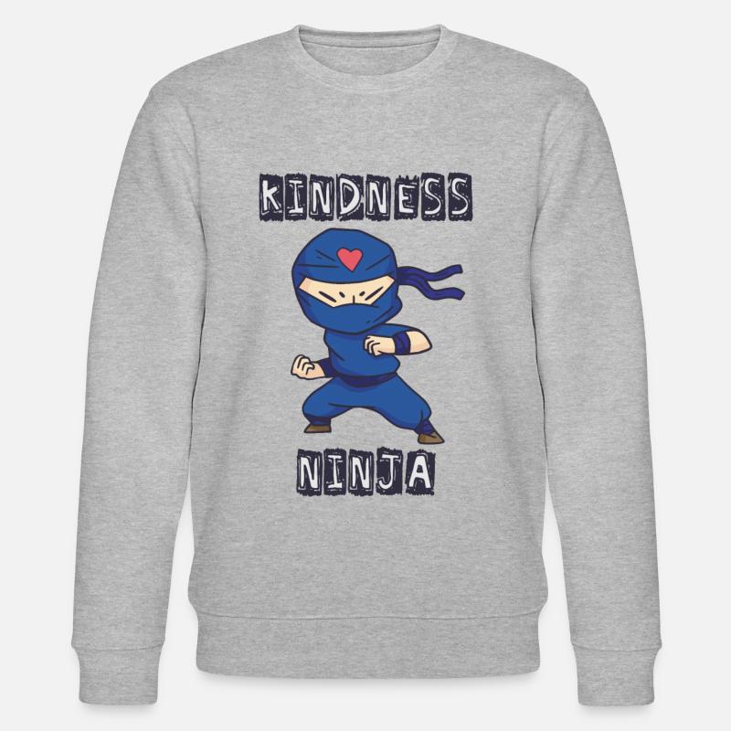 Ninja amical, lutte contre l’intimidation - Sweat bio CHANGER Stanley/Stella Unisexe - gris chiné