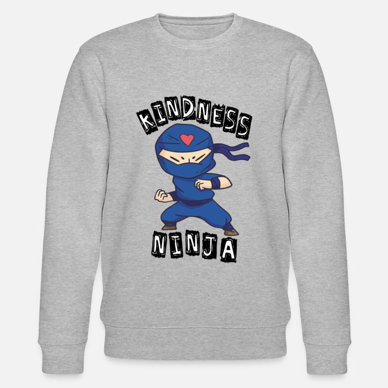 Ninja amical, lutte contre l’intimidation - Sweat bio CHANGER Stanley/Stella Unisexe - gris chiné
