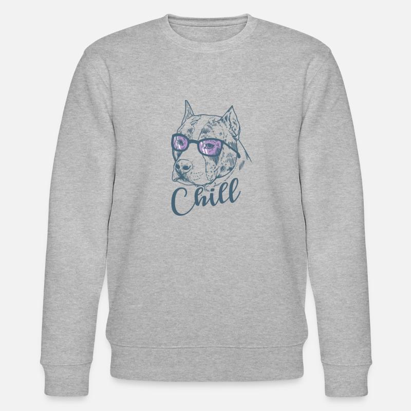 Chill American Staffordshire Terrier - Sweat bio CHANGER Stanley/Stella Unisexe - gris chiné