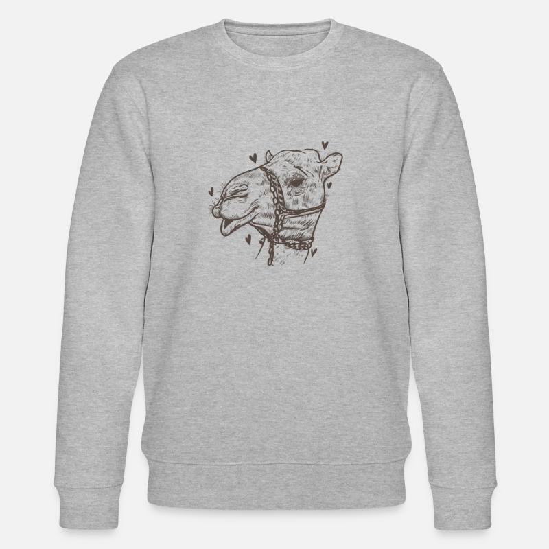 Camel Caravan Desert Dromedary Animal - Stanley/Stella CHANGER Unisex Organic Sweatshirt - heather grey