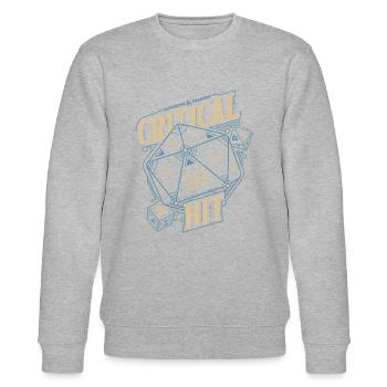 Dungeons And Dragons D20 Würfel Critical Hit - Stanley/Stella Unisex Bio-Sweatshirt CHANGER  - Grau meliert - Vorne - Nik (191cm) & Marisol (170cm)