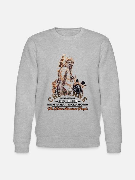 Cheyenne Nation Erste amerikanische Nation - Stanley/Stella Unisex Bio-Sweatshirt CHANGER  - Grau meliert