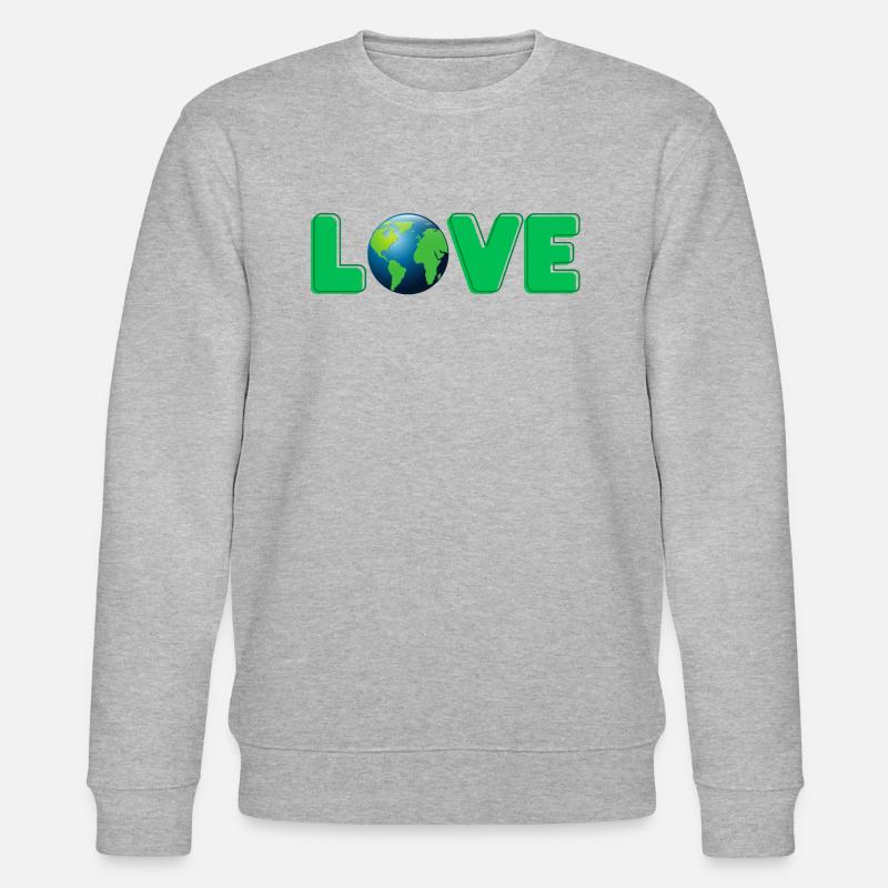 LIEBE Mutter Erde - Stanley/Stella Unisex Bio-Sweatshirt CHANGER  - Grau meliert