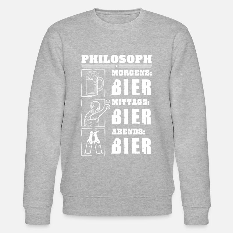 Mon quotidien de philosophe - Sweat bio CHANGER Stanley/Stella Unisexe - gris chiné