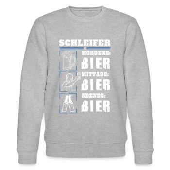 My daily routine as a grinder - Stanley/Stella CHANGER Unisex Organic Sweatshirt - heather grey - Front - Nik (191cm) & Marisol (170cm)