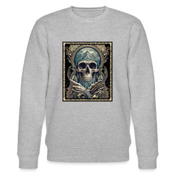 Geist der Berge Wandern Mysteriös Unheimlich - Stanley/Stella Unisex Bio-Sweatshirt CHANGER  - Grau meliert - Vorne - Nik (191cm) & Marisol (170cm)
