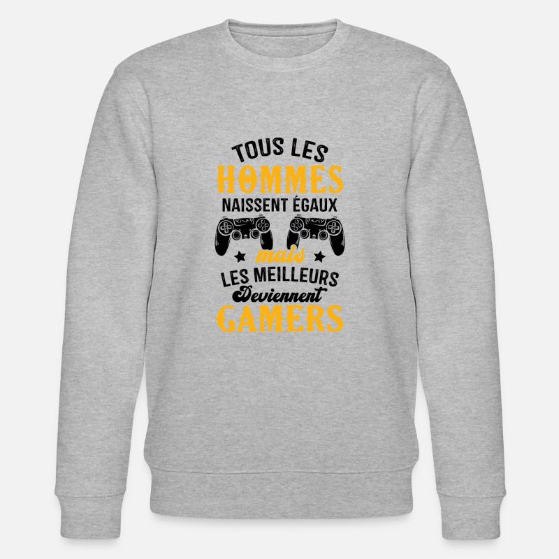 Les meilleurs hommes deviennent gamers - Sweat bio CHANGER Stanley/Stella Unisexe - gris chiné