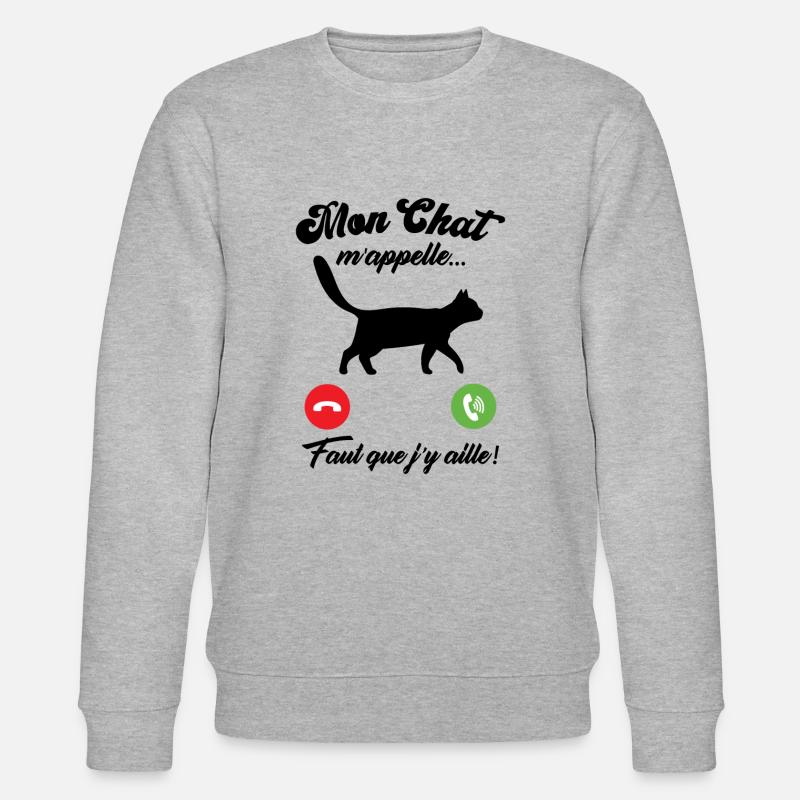 Mon chat m'appelle - Sweat bio CHANGER Stanley/Stella Unisexe - gris chiné