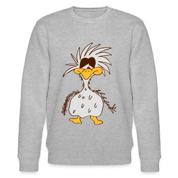 zerzauselter Vogel - Stanley/Stella Unisex Bio-Sweatshirt CHANGER  - Grau meliert - Vorne - Nik (191cm) & Marisol (170cm)