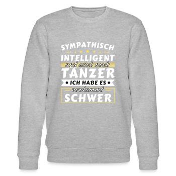 Sympathisch und intelligent - Tänzer Edition - Stanley/Stella Unisex Bio-Sweatshirt CHANGER  - Grau meliert - Vorne - Nik (191cm) & Marisol (170cm)