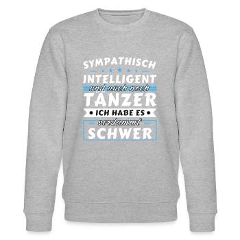 Sympathisch und intelligent - Tänzer Edition - Stanley/Stella Unisex Bio-Sweatshirt CHANGER  - Grau meliert - Vorne - Nik (191cm) & Marisol (170cm)