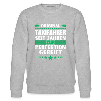 Zur Perfektion gereifter Taxifahrer - Stanley/Stella Unisex Bio-Sweatshirt CHANGER  - Grau meliert - Vorne - Nik (191cm) & Marisol (170cm)