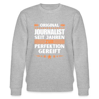 Journaliste mûri à la perfection - Sweat bio CHANGER Stanley/Stella Unisexe - gris chiné - Devant - Nik (191cm) & Marisol (170cm)