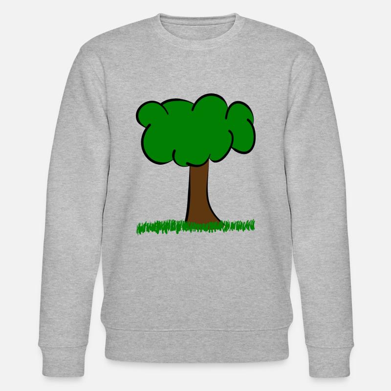 Baum auf Wiese - Stanley/Stella Unisex Bio-Sweatshirt CHANGER  - Grau meliert