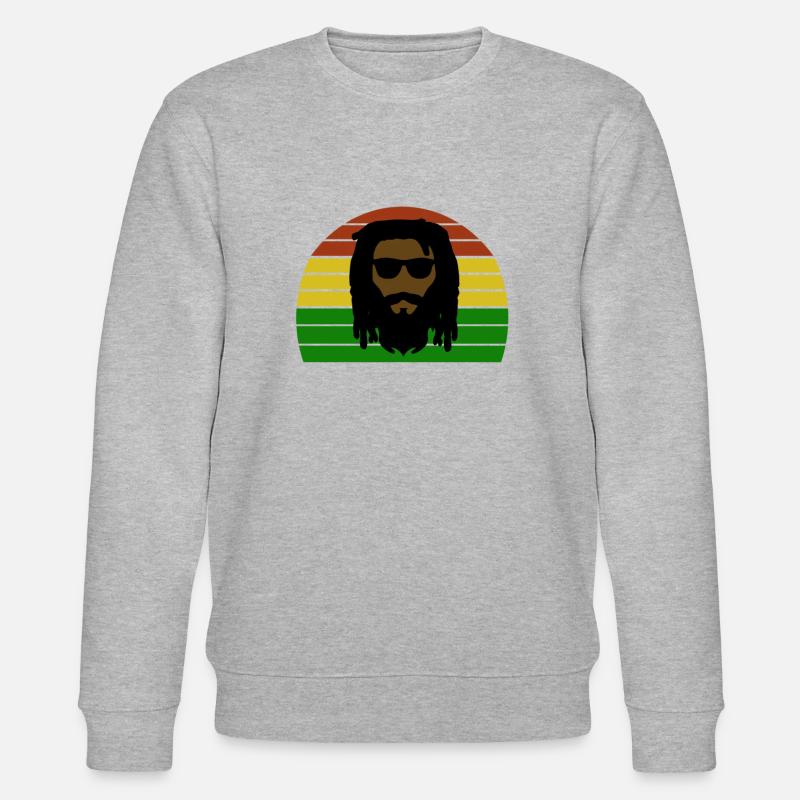 Rasta - Dreadlock - Raggae Rasta - Stanley/Stella Unisex Bio-Sweatshirt CHANGER  - Grau meliert