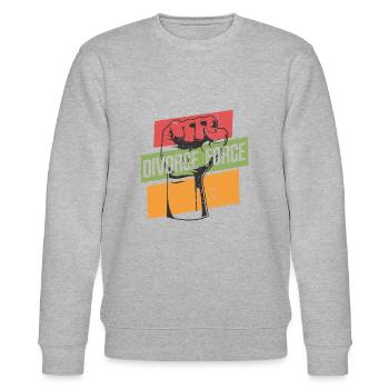 Scheidung Witziger Trennung Spruch Für Scheidung - Stanley/Stella Unisex Bio-Sweatshirt CHANGER  - Grau meliert - Vorne - Nik (191cm) & Marisol (170cm)