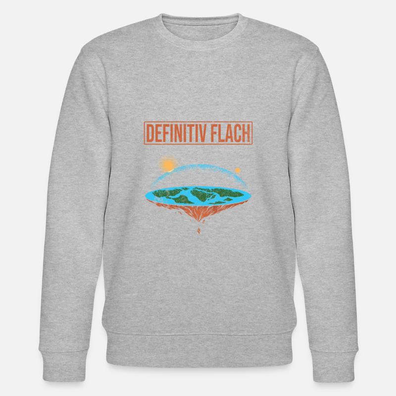 Flat Earth - Stanley/Stella Unisex Bio-Sweatshirt CHANGER  - Grau meliert