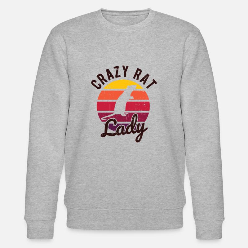 Nagetier Maus Ratte - Stanley/Stella Unisex Bio-Sweatshirt CHANGER  - Grau meliert