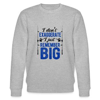 Angler Spruch zum Angeln Angel - Stanley/Stella Unisex Bio-Sweatshirt CHANGER  - Grau meliert - Vorne - Nik (191cm) & Marisol (170cm)