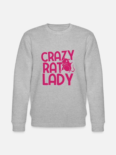Nagetier Maus Ratte - Stanley/Stella Unisex Bio-Sweatshirt CHANGER  - Grau meliert