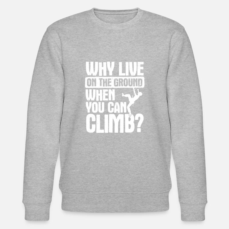 Klettern Bouldern - Stanley/Stella Unisex Bio-Sweatshirt CHANGER  - Grau meliert