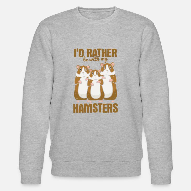 Nagetier Hamster - Stanley/Stella Unisex Bio-Sweatshirt CHANGER  - Grau meliert