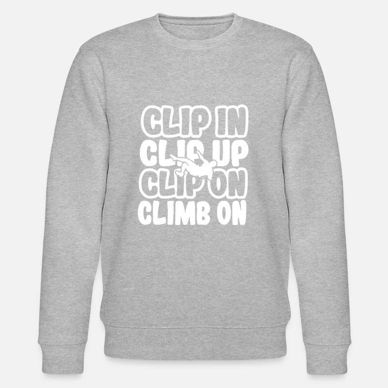 Klettern Bouldern - Stanley/Stella Unisex Bio-Sweatshirt CHANGER  - Grau meliert