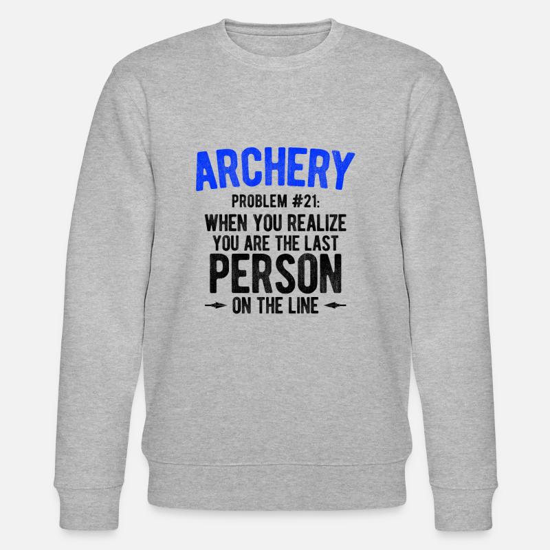 Bogenschießen Archery - Stanley/Stella Unisex Bio-Sweatshirt CHANGER  - Grau meliert
