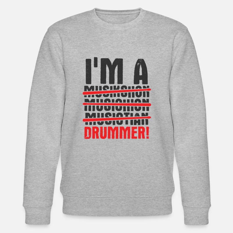 Schlagzeug Spieler Drummer - Stanley/Stella Unisex Bio-Sweatshirt CHANGER  - Grau meliert