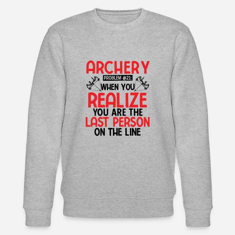 Bogenschießen Archery - Stanley/Stella Unisex Bio-Sweatshirt CHANGER  - Grau meliert