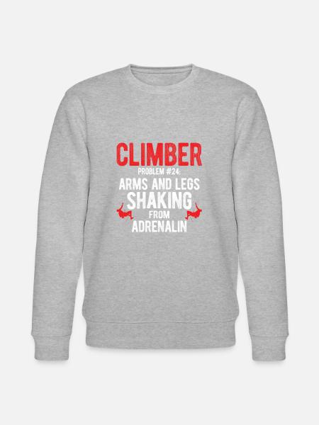 Klettern Bouldern - Stanley/Stella Unisex Bio-Sweatshirt CHANGER - Grau meliert