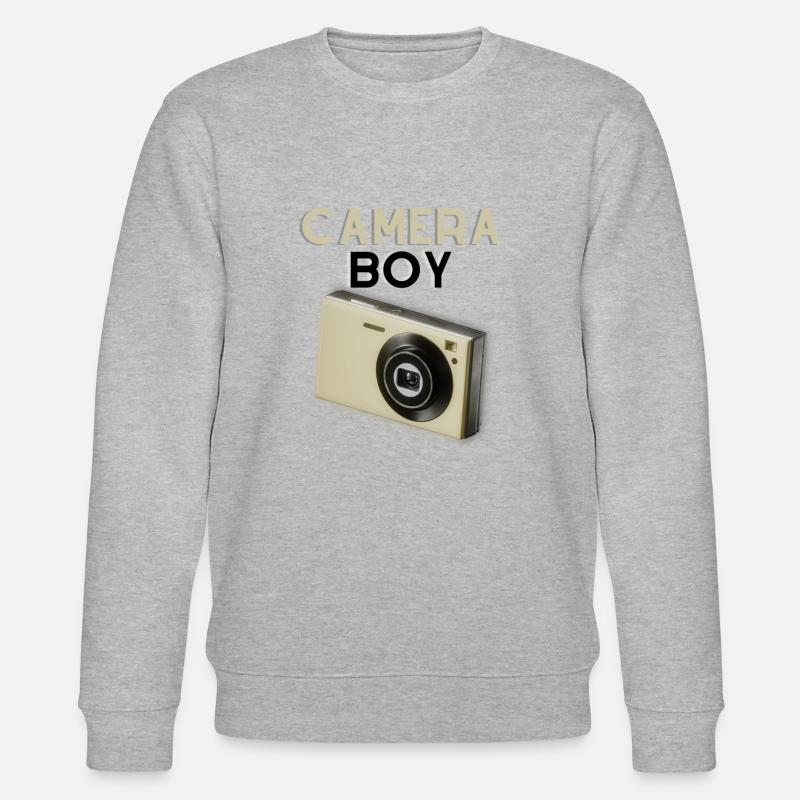 Camera Boy Design in Beige - Stanley/Stella Unisex Bio-Sweatshirt CHANGER  - Grau meliert