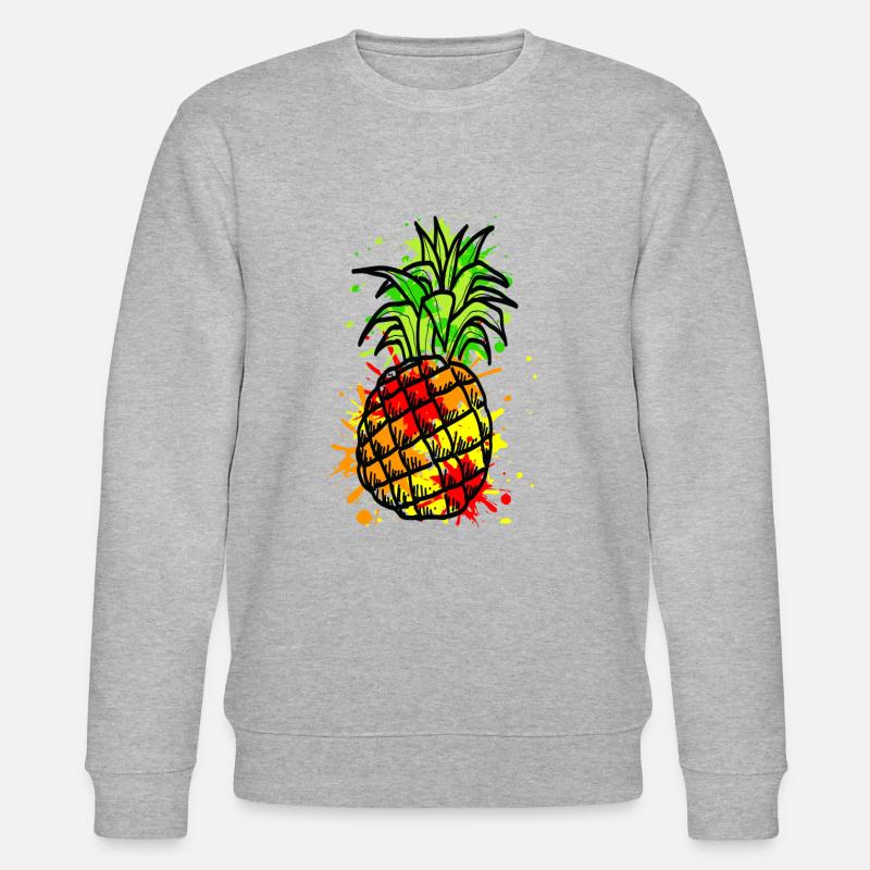Ananas - Stanley/Stella Unisex Bio-Sweatshirt CHANGER  - Grau meliert