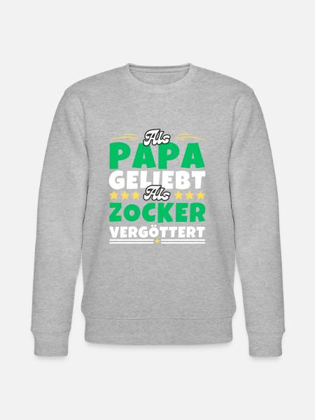 Als Papa geliebt, als Zocker vergöttert - Stanley/Stella Unisex Bio-Sweatshirt CHANGER - Grau meliert