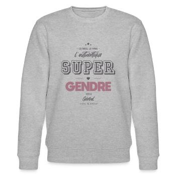 L authentique super gendre - Sweat bio CHANGER Stanley/Stella Unisexe - gris chiné - Devant - Nik (191cm) & Marisol (170cm)
