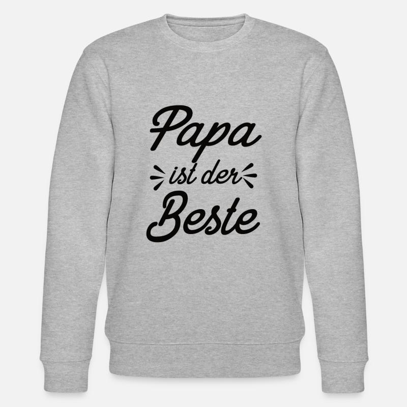 Papa Ist Der Beste - Stanley/Stella Unisex Bio-Sweatshirt CHANGER  - Grau meliert