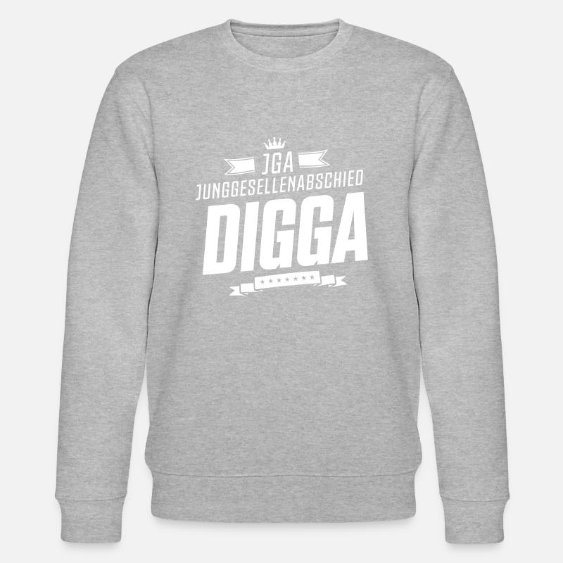 junggesellenabschied digga - Stanley/Stella Unisex Bio-Sweatshirt CHANGER  - Grau meliert