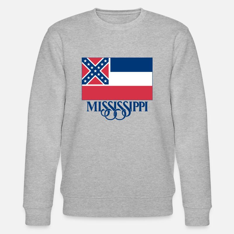 Mississippi Flagge - Stanley/Stella Unisex Bio-Sweatshirt CHANGER  - Grau meliert