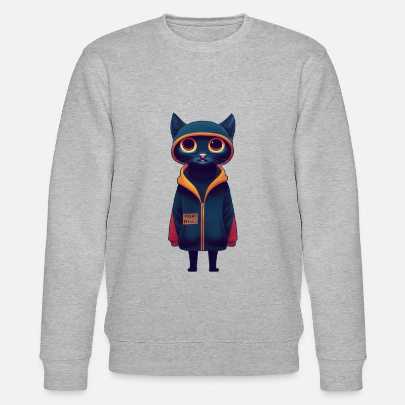 Chat en pull - Sweat bio CHANGER Stanley/Stella Unisexe - gris chiné
