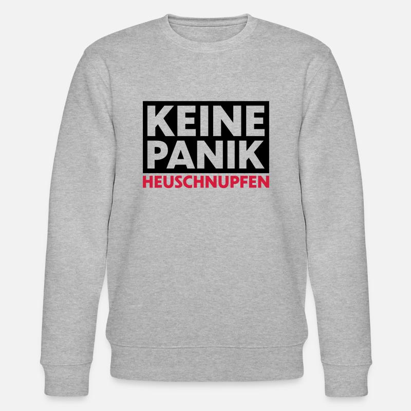 Keine Panik Heuschnupfen - Stanley/Stella Unisex Bio-Sweatshirt CHANGER  - Grau meliert