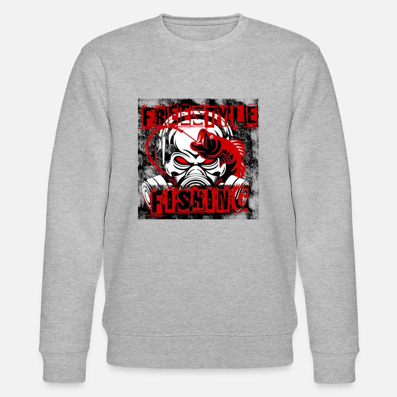 Freestyle Cool Angeln Geschenkidee - Stanley/Stella Unisex Bio-Sweatshirt CHANGER  - Grau meliert