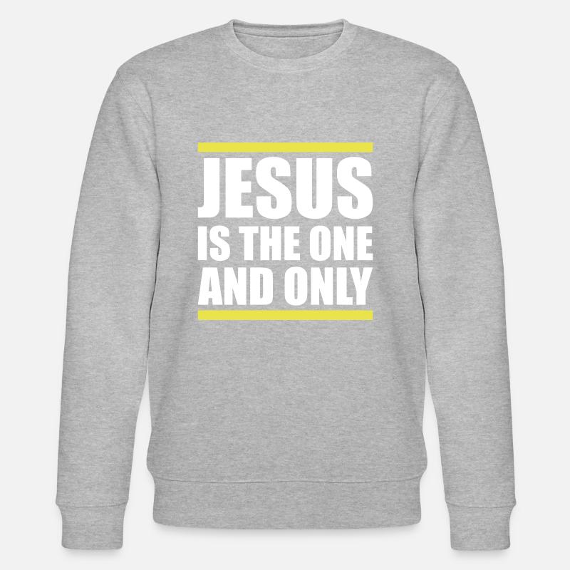 Jesus spruch - Stanley/Stella Unisex Bio-Sweatshirt CHANGER - Grau meliert