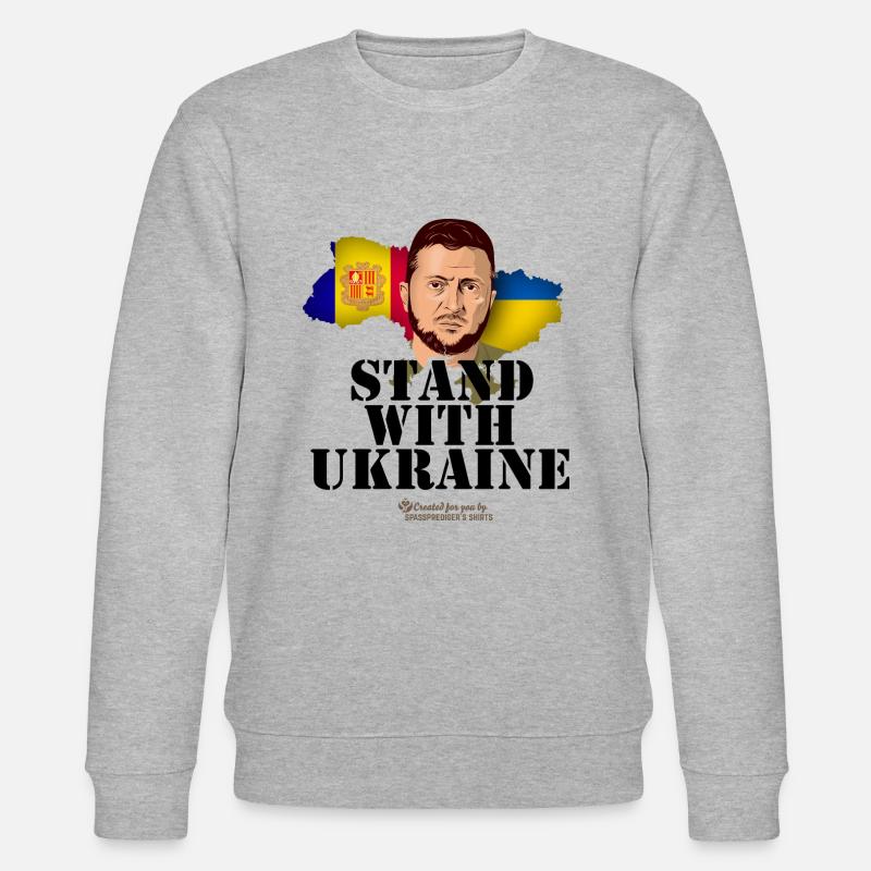 Ukraine Andorra - Stanley/Stella Unisex Bio-Sweatshirt CHANGER  - Grau meliert