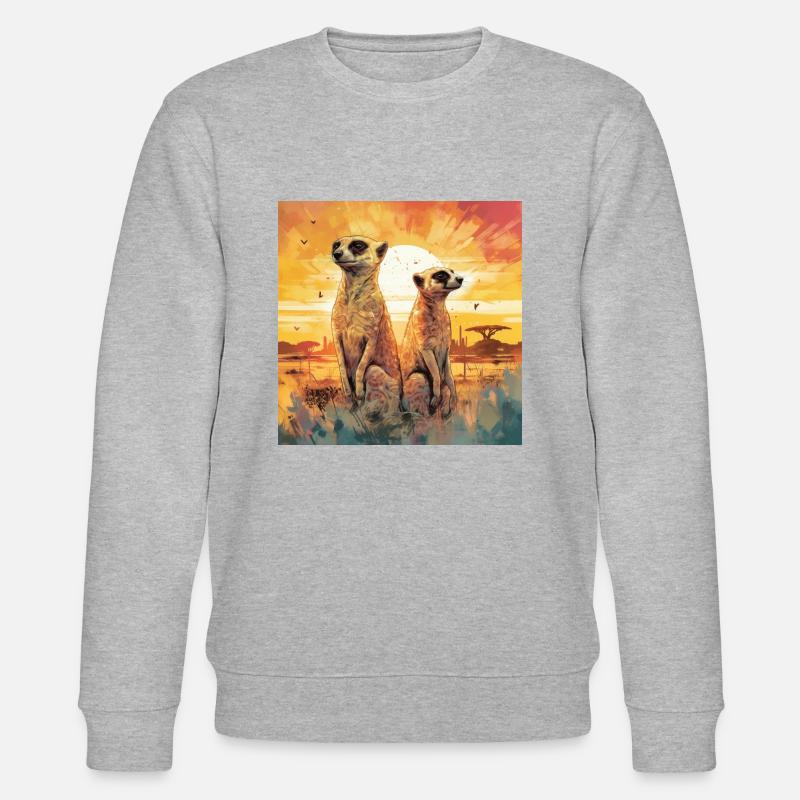 Erdmännchen - Stanley/Stella Unisex Bio-Sweatshirt CHANGER  - Grau meliert