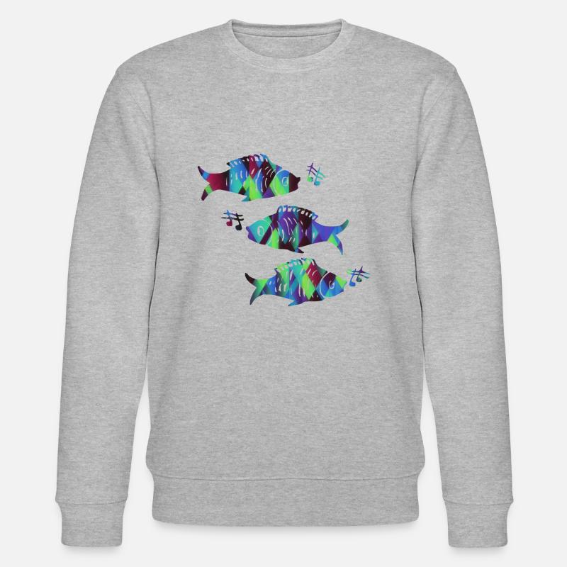 Fische - Stanley/Stella Unisex Bio-Sweatshirt CHANGER  - Grau meliert