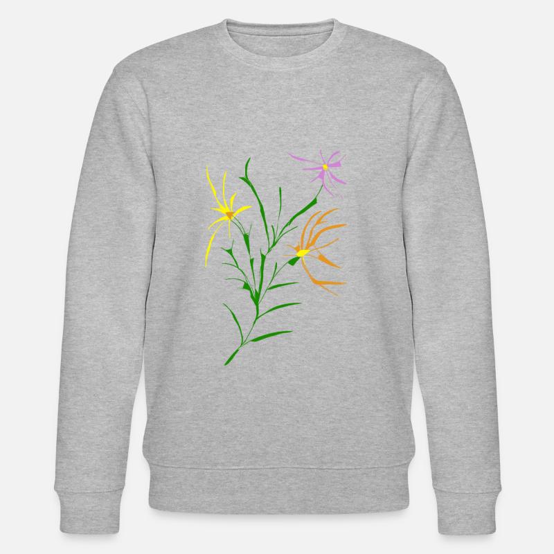 Blumen - Stanley/Stella Unisex Bio-Sweatshirt CHANGER  - Grau meliert